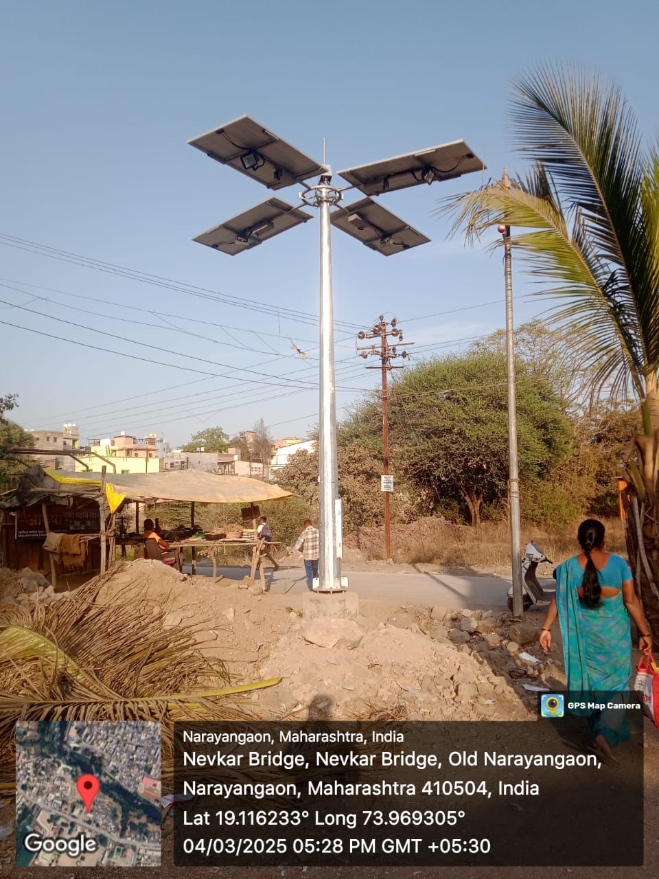 Solar High Mast Light Pole